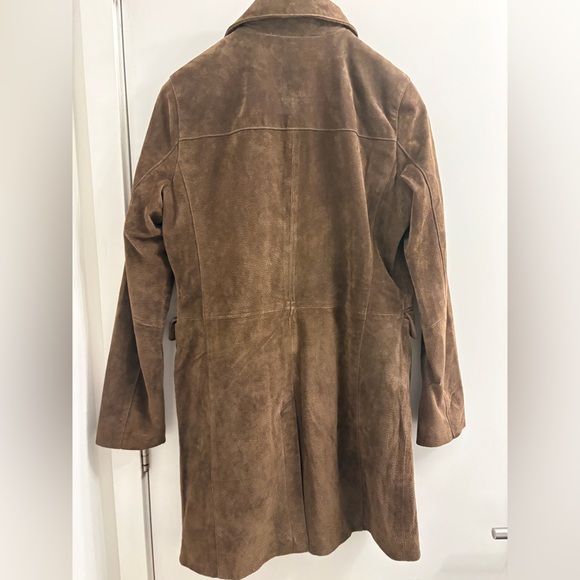 Women's Brown Suede Coat - Picture 10 of 11